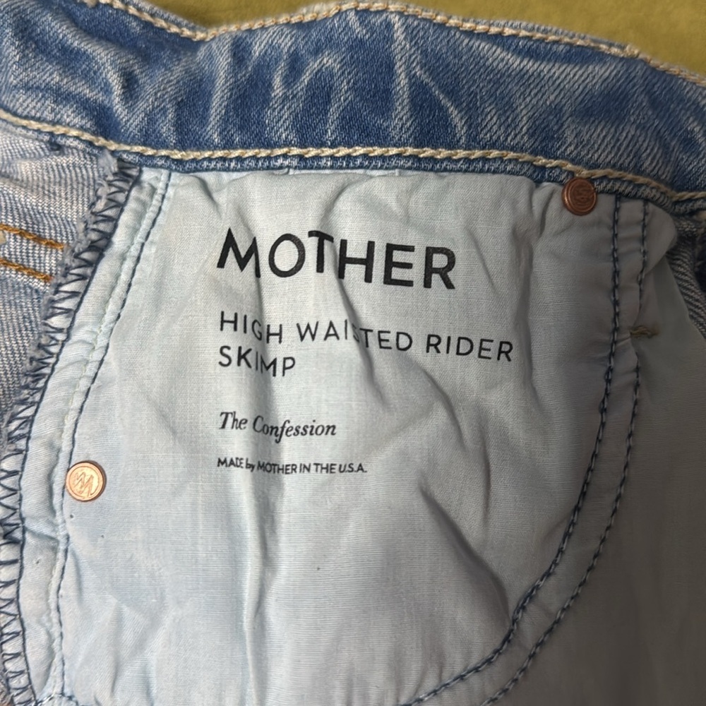 Mother Denim High Waisted Rider Skimp in The Confession Size 26 82 - Picture 13 of 16